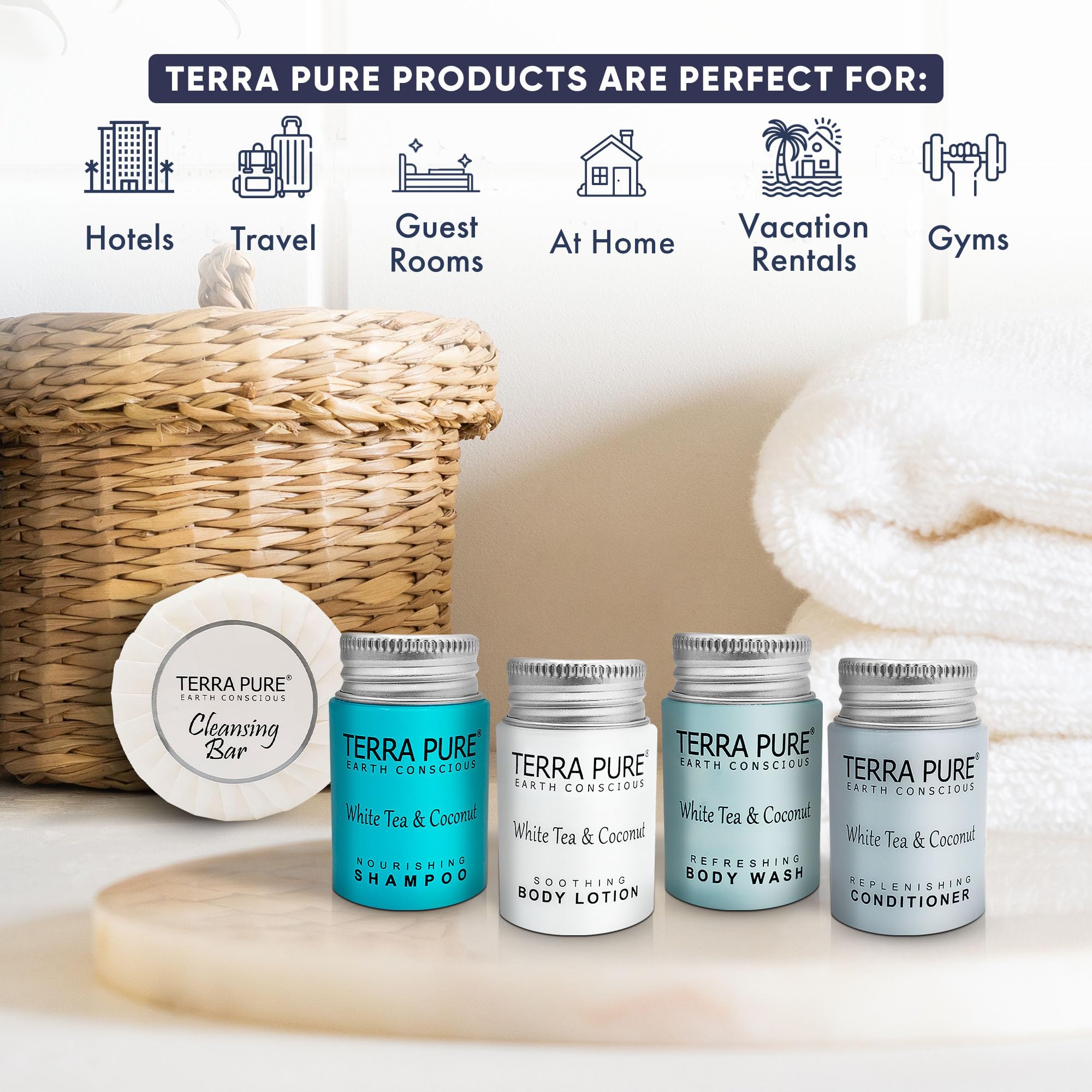 Amazon.com : Terra Pure White Tea Hotel Toiletries Amenity Set